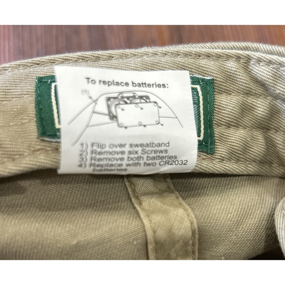 L.L. Bean Pathfinder LED Hat Mens One Size Khaki Lighted Brim Outdoor Cap - Picture 11 of 15
